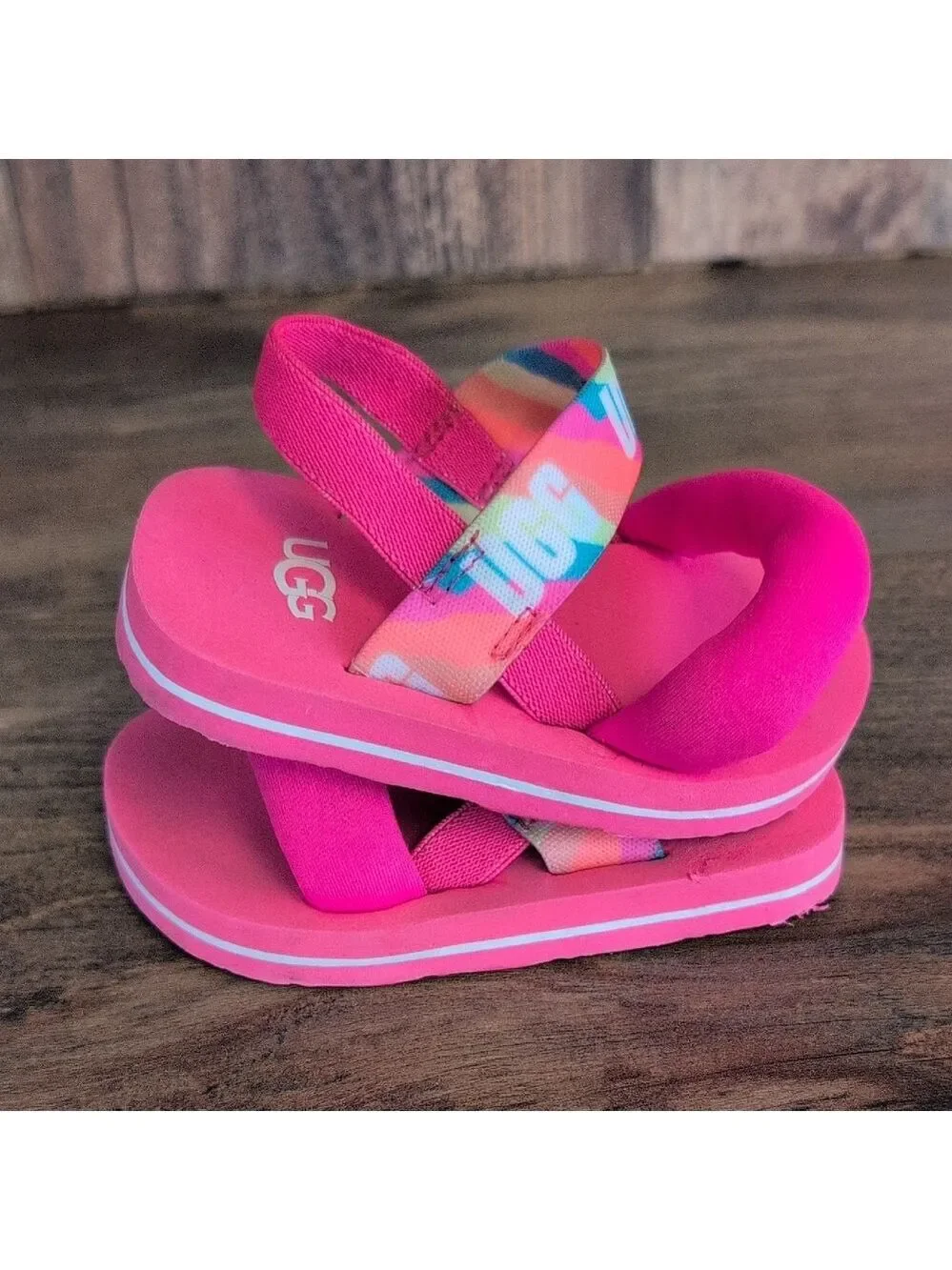 UGG Kids Zuma Sling Taffy Pink Sandals Infant 2/3